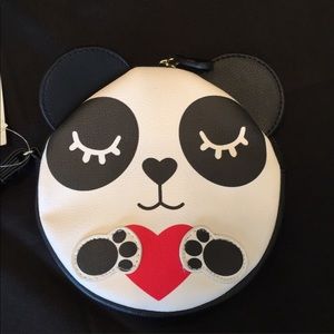 Betsey Johnson panda coin purse wristlet